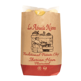 Tradycyjne hiszpańskie chipsy o smaku szynki iberyjskiej La